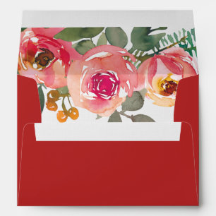 Peony floral Chinese wedding tea ceremony red Envelope