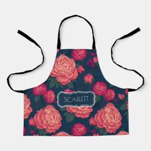 Peony Floral Colourful Personalized Pattern Apron