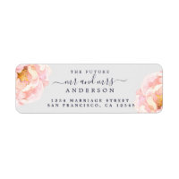 Peony Floral Future M. Mme Mariage Retour Adresse