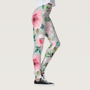 peony floral leggings