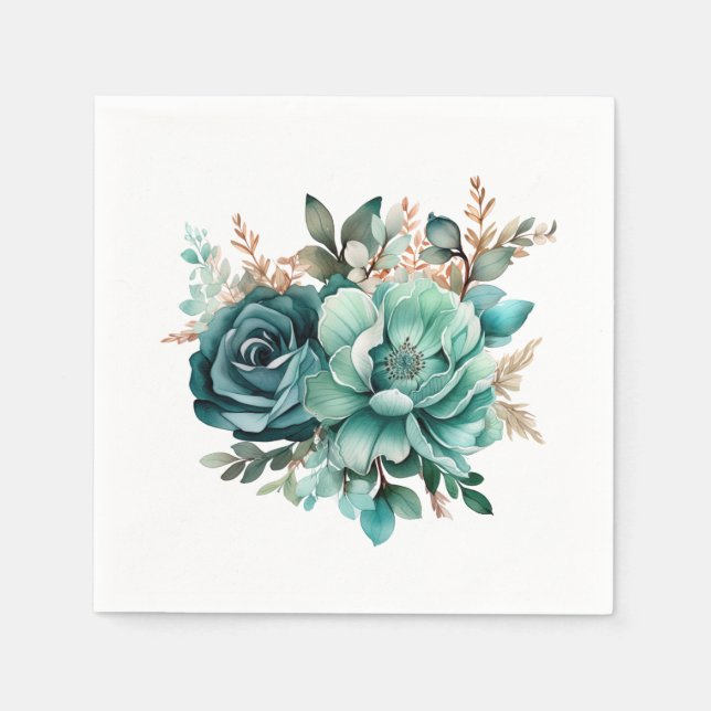 Peony Floral Napkin (Front)