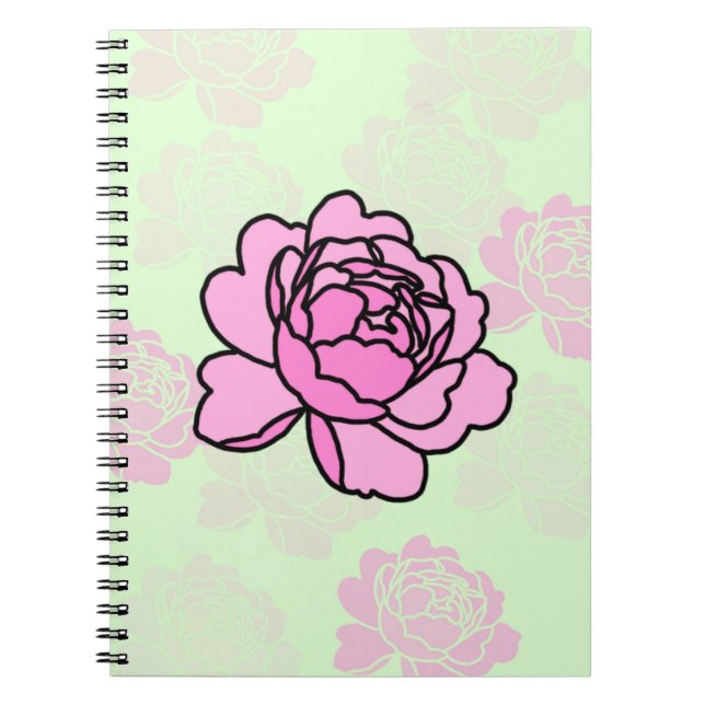Peony Flower Notebook (Front)