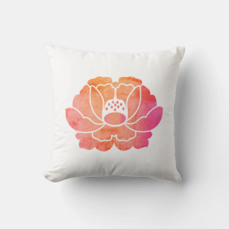peony flower throw pillow