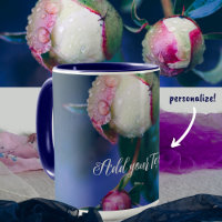Peony flowers after rain