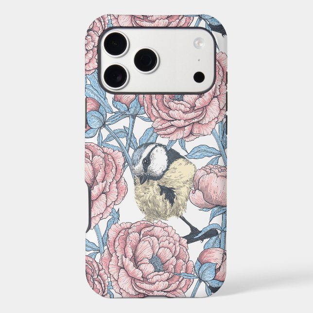Peony flowers and birds (Back)