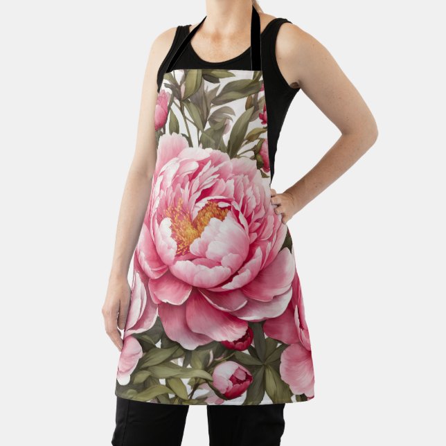 Peony Flowers Apron (Insitu)
