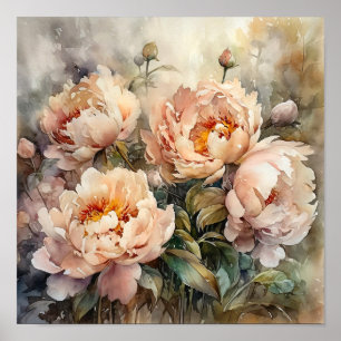 Peony Flowers Art Print