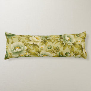 peony flowers body pillow