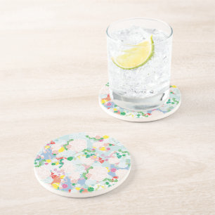 Peony Flowers Coaster