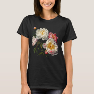 Peony Flowers Floral Bouquet Blossom Lovers T-Shirt