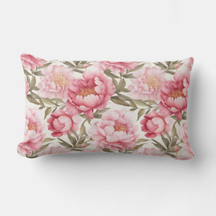 Peony Flowers Outdoor Pillow