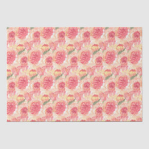 Peony flowers pastel Watercolor rustic wedding Tissue Paper