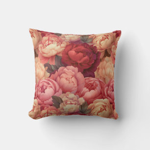 Peony Flowers Pillow