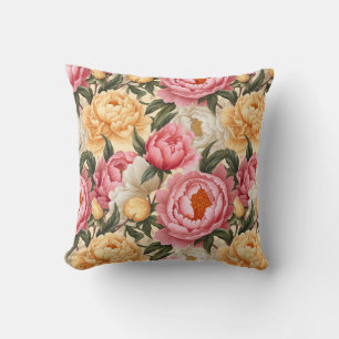 Peony Flowers Pillow