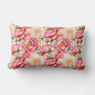 Peony Flowers Pillow