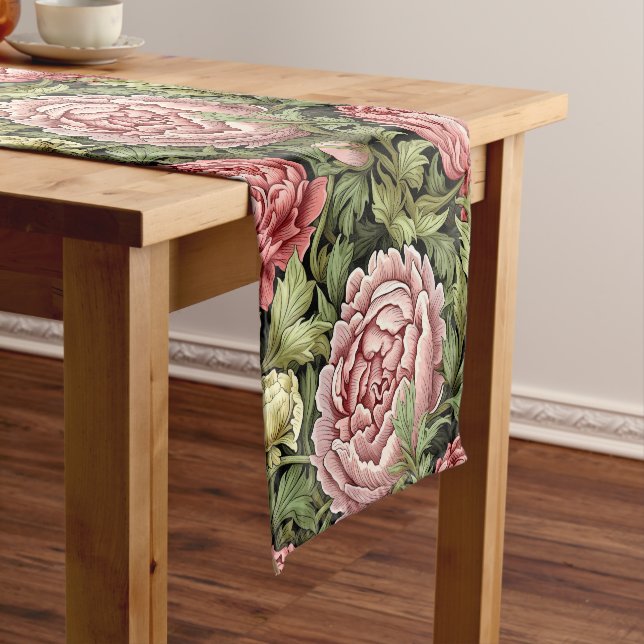 Peony Flowers Table Runner (In Situ)
