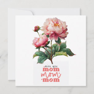 Peony for Mom on Mother's Day Holiday Card