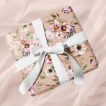 Peony Garden Adobe Clay Wedding Wrapping Paper<br><div class="desc">Beautiful bouquets of peonies,  berries and eucalyptus decorate this stylish design. Coordinates with the complete line of wedding stationery featured in the Peony Garden Wedding Suite Collection.</div>