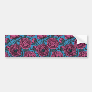Peony garden bumper sticker