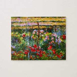 Peony Garden Claude Monet Fine Art Jigsaw Puzzle
