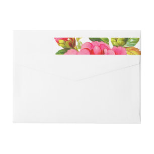 Peony Garden Floral Bridal Shower Address Labels