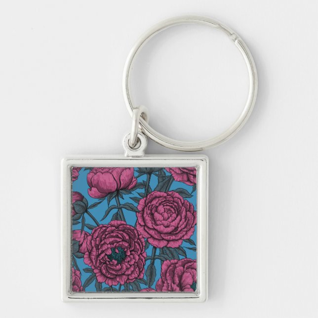 Peony garden keychain (Front)