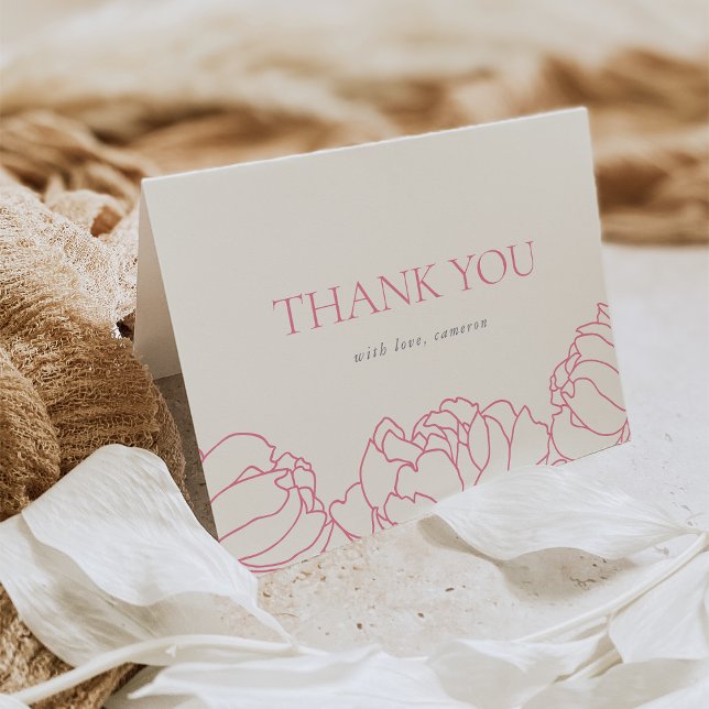 Peony Garden | Pink Floral Thank You Card (Creator Uploaded)