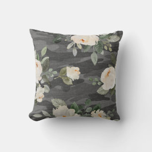 Peony Grey Camo Lance Oreiller