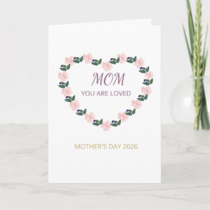 Peony Heart Love for Mom Card