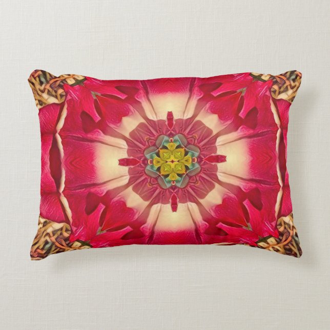 Peony Hearts Accent Pillow (Front)