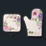Peony Hebrew Name Oven Mitt   Pot Holder Set<br><div class="desc">A beautiful and practical gift for your favourite Jewish Chef! This pot holder set includes Hebrew Personalization. [Just set your keyboard input to HEBREW and type]. Perfect as a unique Bridal Shower, Teacher appreciation, Mother's Day or anytime gift. This popular Peony Floral Design coordinates with our matching Challah Dough covers....</div>