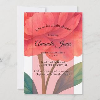 Peony In Bloom Invitation