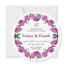 Peony invitation. Invitation