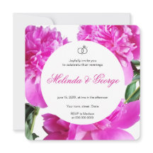 Peony invitation. Invitation