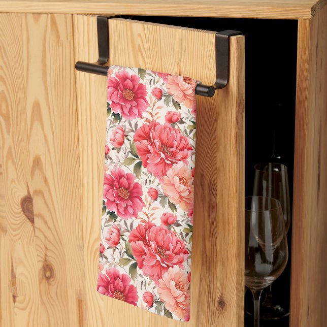Peony Kitchen Towel (Thirds Fold)