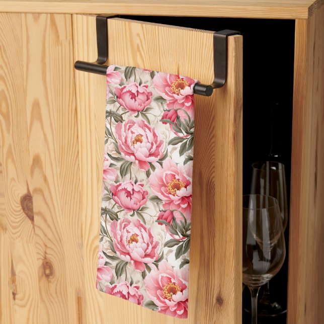 Peony Kitchen Towel (Thirds Fold)