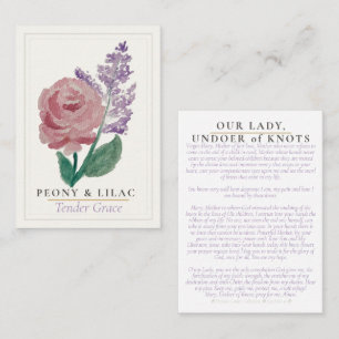Peony & Lilac Marian Garden Prayer Card Tender