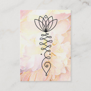 *~* Peony Lotus Heart  Enlightenment Reiki Yoga Business Card