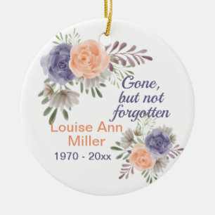  Peony Memorial Gone But Not Forgotten Ceramic Ornament