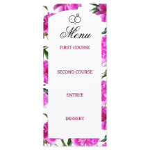 Peony. Menu simple