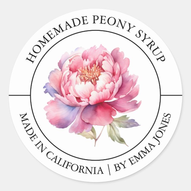 Peony Modern label (Front)
