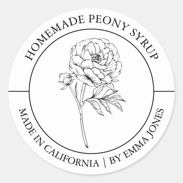 Peony Modern label (Front)