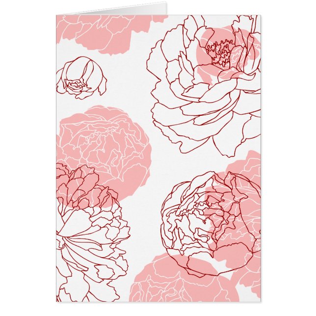Peony Motif Card (Front)