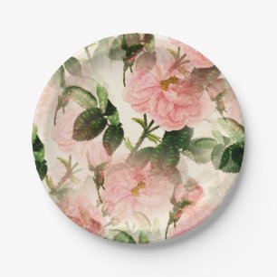 Peony Paper Plate