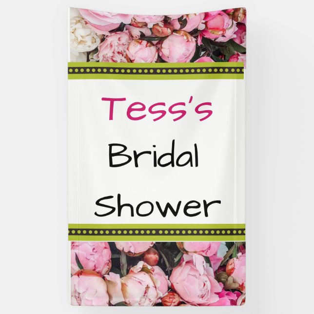 Peony Party Design Banner (Vertical)