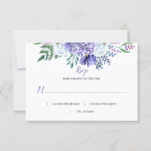 Peony Passion Lattice Background Horizontal RSVP Card