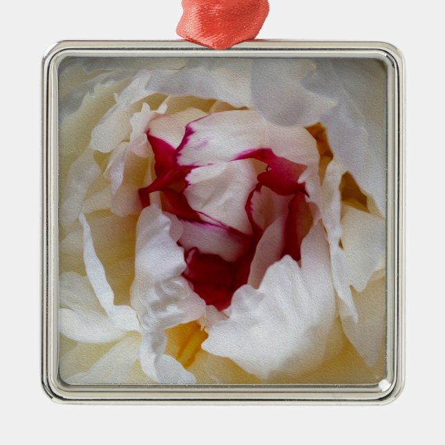 Peony petals metal ornament (Front)