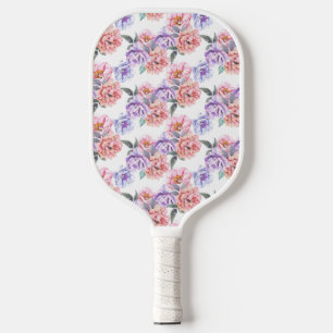 Peony Pink and Purple Pickleball Paddle