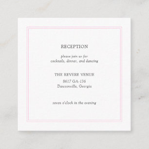 Peony Pink Modern Wedding Enclosure Card
