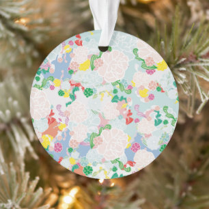 Peony pink ornament